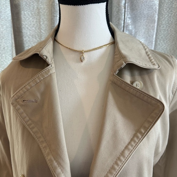 Coach Beige Double-Breasted Trench Coat - Picture 6 of 16